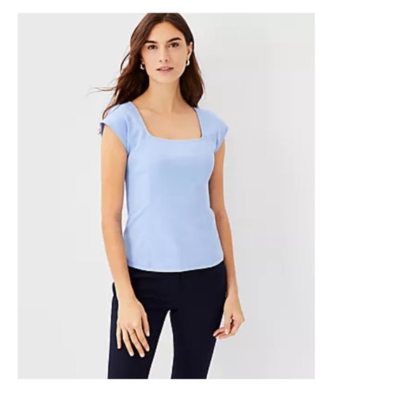 Ann Taylor Tops - ISO Ann Taylor Square Neck Cap Sleeve Top XS